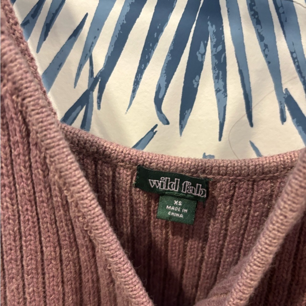 Wild Fable Ribbed Knit Tank Top - Mauve XS - Picture 3 of 5